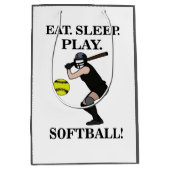 Softball Player Coach Sports Party Mittlere Geschenktüte (Vorderseite)
