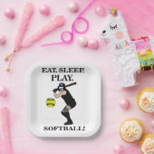 Softball Player Coach Sports Party Pappteller (Party)