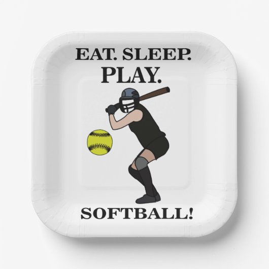 Softball Player Coach Sports Party Pappteller (Vorderseite)