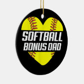 Softball Player Familie spendet Softball Bonus Vat Keramik Ornament (Rechts)