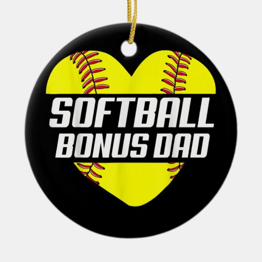 Softball Player Familie spendet Softball Bonus Vat Keramik Ornament (Vorne)