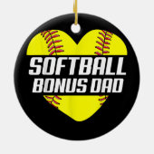 Softball Player Familie spendet Softball Bonus Vat Keramik Ornament (Hinten)