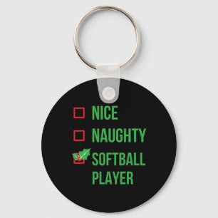 Softball Player Funny Pajama Weihnachtsgeschenk Schlüsselanhänger