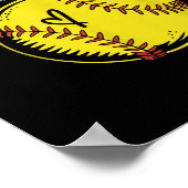 Softball Player Funny Softball T - Shirt.png Poster (Ecke)