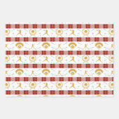 Softball Player für Weihnachtsmädchen - Red Green Geschenkpapier Set (Vorderseite 3)