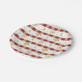 Softball Player für Weihnachtsmädchen - Red Green Pappteller (Schrägansicht)