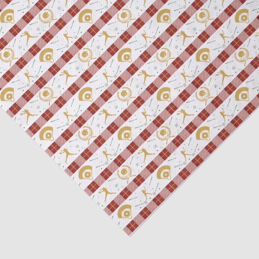 Softball Player für Weihnachtsmädchen - Red Green Seidenpapier (Ausschnitt)