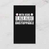 Softball Player Girl Jesus Religious Daughter Visitenkarte (Vorderseite)