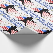 SOFTBALL PLAYER LIEBEN SOFTBALLDESIGN DER USA GESCHENKPAPIER (Ecke)