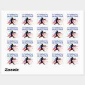 SOFTBALL PLAYER LIEBEN SOFTBALLDESIGN DER USA QUADRATISCHER AUFKLEBER (Blatt)