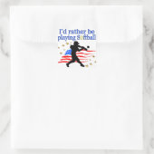 SOFTBALL PLAYER LIEBEN SOFTBALLDESIGN DER USA QUADRATISCHER AUFKLEBER (Tasche)