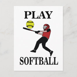Softball Player Play Softball Postkarte