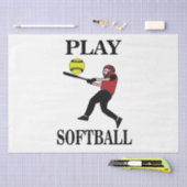 Softball Player Play Softball Seidenpapier (Handwerk)