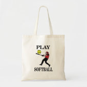 Softball Player Play Softball Tragetasche (Vorne)