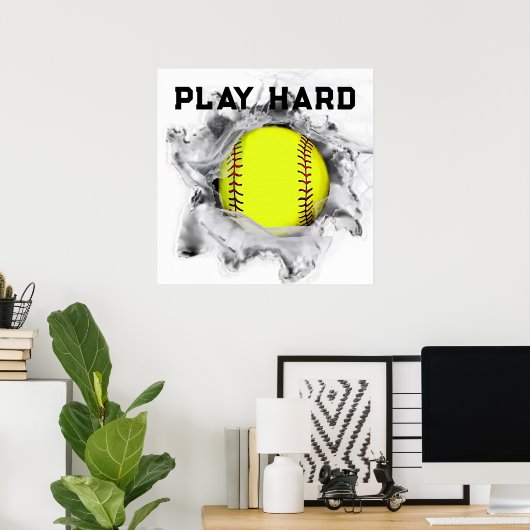 Softball Player Poster (Heimbüro)