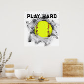 Softball Player Poster (Küche)