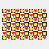 Softball Player Team Party Drei Matches Geschenkpapier Set (Vorderseite)