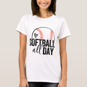 Softball Player Teen Girls Men Softball Liebe T-Shirt