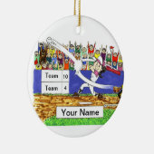 Softball Player - Weiblich Keramik Ornament (Rechts)