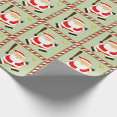 Softball Player Weihnachten Geschenkpapier (Ecke)