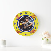 Softball Player's FOTO Softball-Uhr, blau Große Wanduhr (Zuhause)