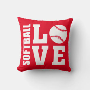 Softball Players, Love Softball Kissen