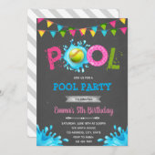 Softball-Pool-Party Einladung (Vorne/Hinten)