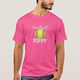 Softball Poppy Vintage Softball-Familie passt zusa T-Shirt