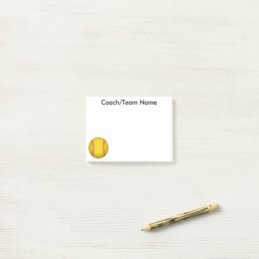 Softball Post it Note Post-it Klebezettel (Auf Schreibtisch)