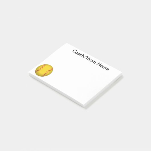 Softball Post it Note Post-it Klebezettel (angewinkelt)