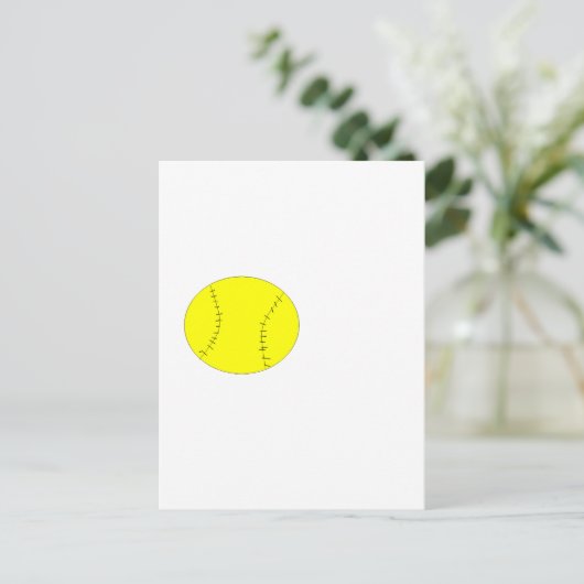Softball Postkarte (Stehend Vorderseite)