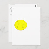 Softball Postkarte (Vorne/Hinten)