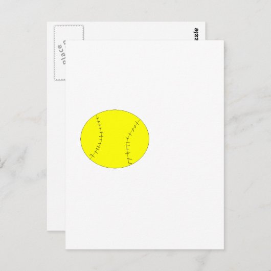 Softball Postkarte (Vorne/Hinten)