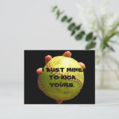 Softball-Postkarte Postkarte (Stehend Vorderseite)