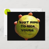 Softball-Postkarte Postkarte (Vorne/Hinten)