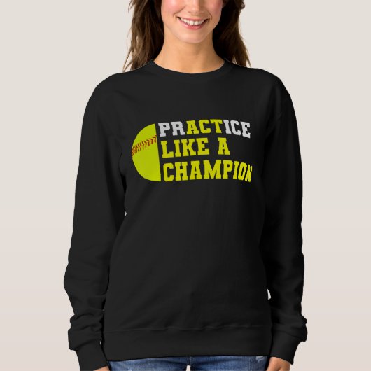 Softball-Praxis wie ein Champion Catcher Pitcher Sweatshirt (Vorderseite)