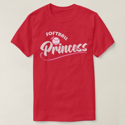 Softball Princess Baseball T-Shirt (Design vorne)