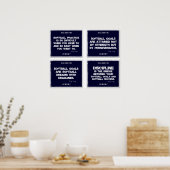 Softball Quotes Blue Collage 5-8 Poster (Küche)