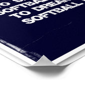 Softball Quotes Blue Collage 9-12 Poster (Ecke)