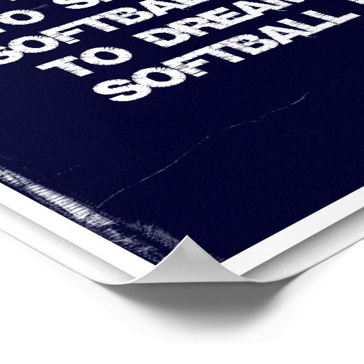 Softball Quotes Blue Collage 9-12 Poster (Ecke)