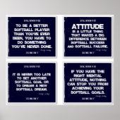 Softball Quotes Blue Collage 9-12 Poster (Vorne)