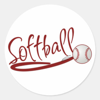 Softball Runder Aufkleber