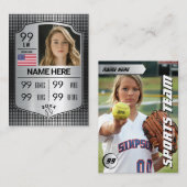 Softball-Schild-Karte für den Softball-Handel Telefonnummerkarte (Vorne/Hinten)