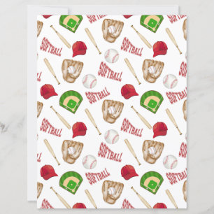 Softball-Schrappbuch-Papier