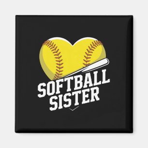 Softball-Schwester-Cheer-Squad für Mädchen Fastpit Magnet