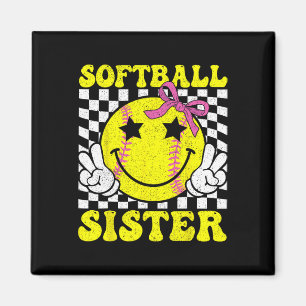 Softball-Schwester Coquette Bogen Softball-Schwest Magnet