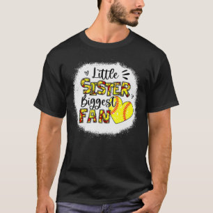Softball Schwester Kleine Schwester größter Fan  T-Shirt