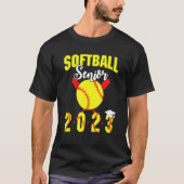Softball Senior 2023 Abschluss Softball Player T-Shirt (Vorderseite)
