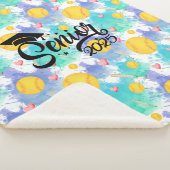 Softball Senior Abschluss Geschenk Aquarelltöne Sherpadecke (3/4)