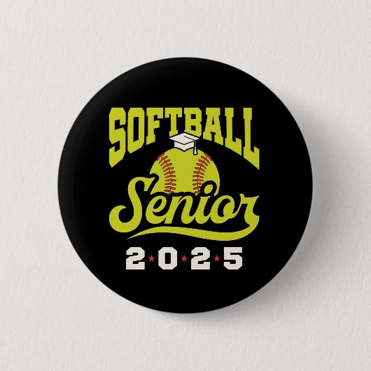 Softball Senior Class 2025 Button (Vorderseite)